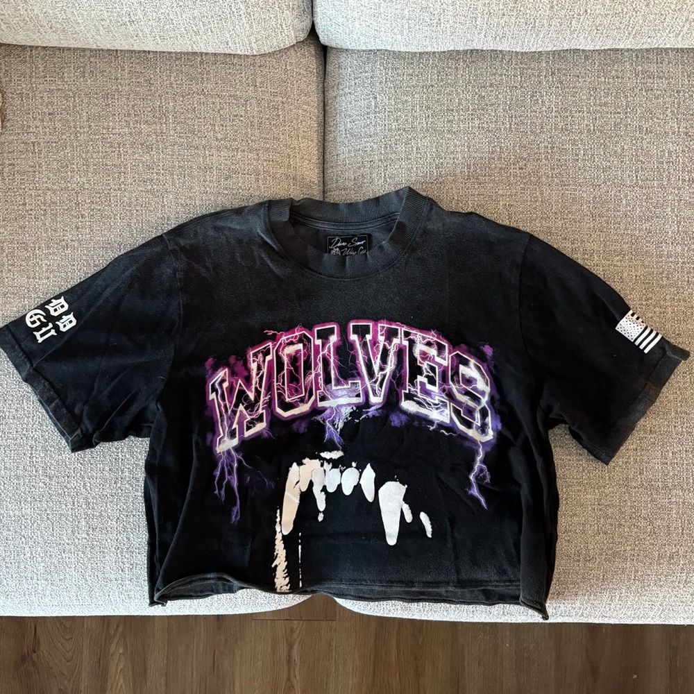 Dark Sport Raw Hem Graphic Tee
